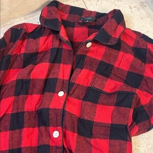 J. Crew Red and Black Buffalo Check Pajamas